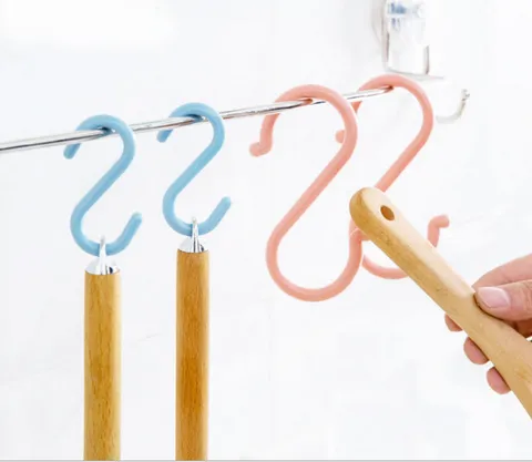 Crochets en S en Plastique Polyvalents Crochets de Suspension Robustes Pour Cuisine Salle de Bain Armoire Organisation de la Maison