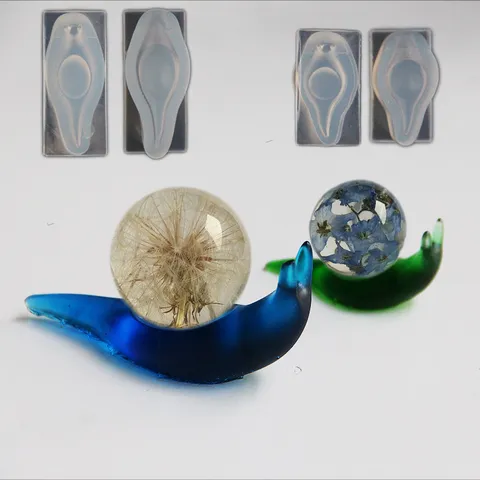 DIY Silikon Schneckenform Süß Tier Schneckenkugel Basis Harz Epoxid Form Handgemachtes Handwerk Heimdekoration Werkzeug