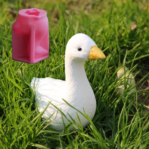 Silikon Gans Form DIY Backform Süße Ente Gips Harz Handwerk Form Flexible Kuchen Form Für Handgemachte Heimdekoration