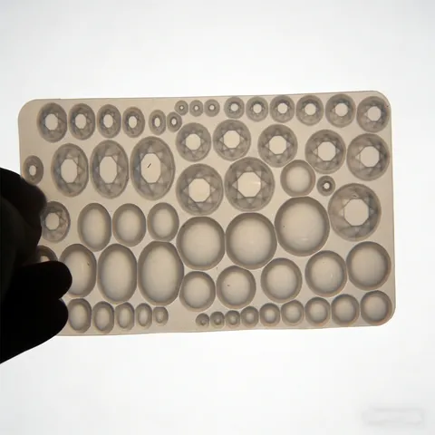 Kleine Edelstein Silikonform Runde Ovale Harzgießformen DIY Schmuckherstellung Handwerk Form Klare Silikonform Für Epoxidharz