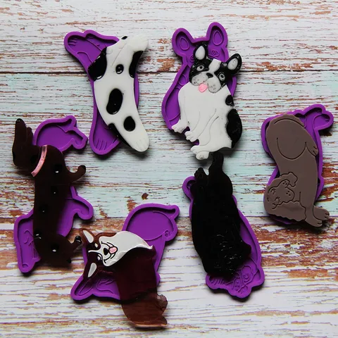DIY Hund Silikonform Harzgießform Welpe Schlüsselanhänger Haarnadel Form Epoxidharz Form Für Handgemachte Handwerk Schmuckherstellung