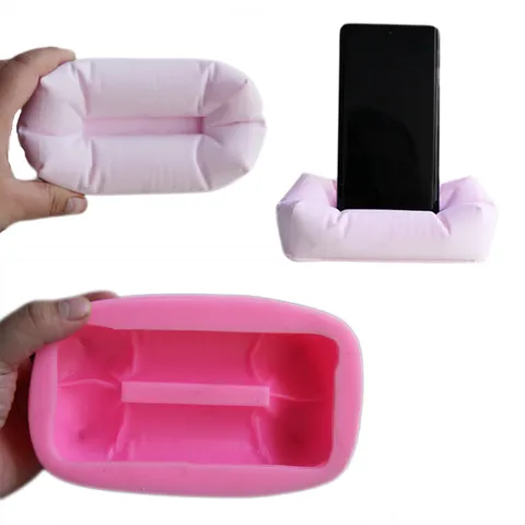 Silikonform Für Baumwollkissen Handyhalter DIY Beton Gips Harz Handgemachte Desktop Organizer Heimdekoration Bastelform