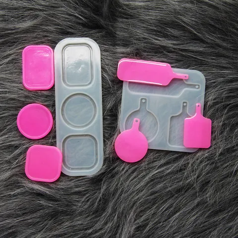 DIY Mini-Tablett Silikonform Harz Epoxy Handwerk Form Kleine Platte Schüssel Form Handgemachte Werkzeug