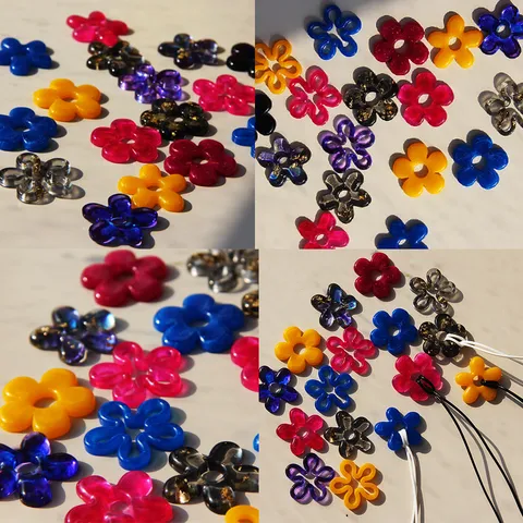DIY Kristall Epoxy Harz Blume Silikonform Und Lederkordel Halskette Handwerk Werkzeuge