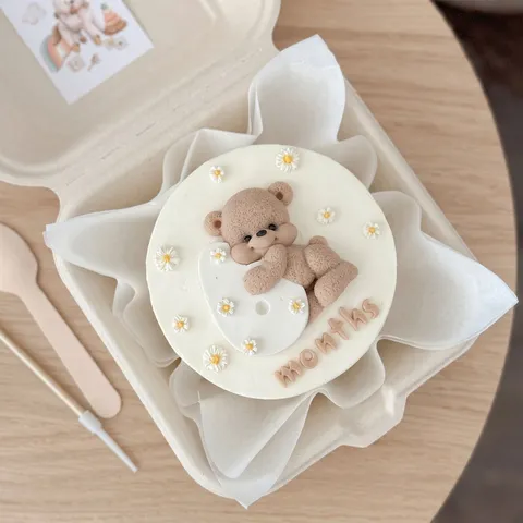 Stampo in Silicone Orso e Numero Carino 3D Cartone Animato Fondant Decorazione Torte Strumento per Candele di Compleanno Accessorio da Cucina