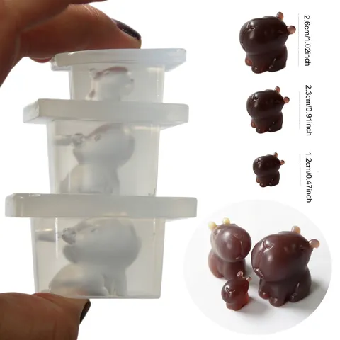 Süße Capybara Silikonform Transparente 3D Tier Harz Gussform DIY Handwerk Anhänger Backform