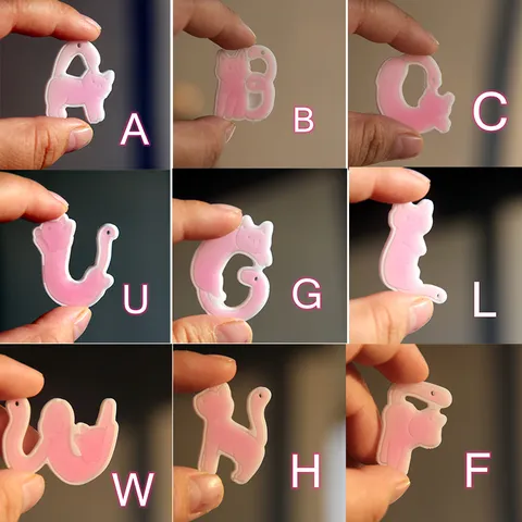 Süße Katzen Brief Silikonform DIY Harz Epoxid Gussform Alphabet Tier Charakter Backform Handwerk Werkzeug