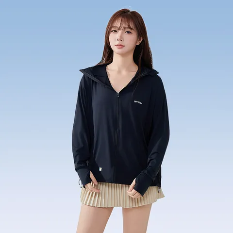 Ropa de Protección Solar Unisex Protección UV Chaqueta Holgada con Capucha Manga Larga Exterior Casual Deporte Prendas