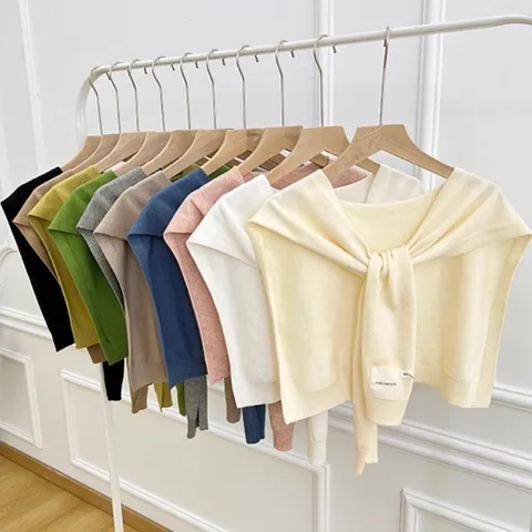 Unisex Color Sólido Tejido Chal Bufanda Hilo Alma Cálido Protector Cuello Oficina Aire Acondicionado Chal Accesorio Moda