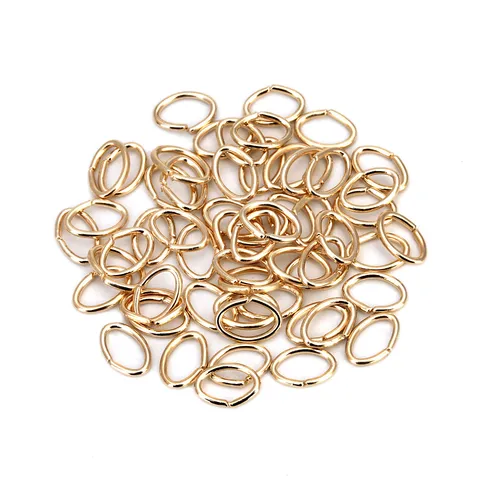 Iron Oval Open Jump Rings Closed Connectors For Jewelry Making DIY Craft Metallic Plated Findings Hardware Accessory Supplies