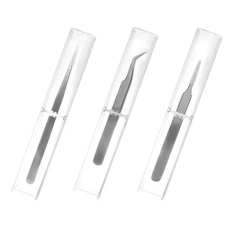 Stainless Steel Precision Tweezers Pointed Curved Head DIY Jewelry Making Tools Handcraft Accessories For Beading Picking