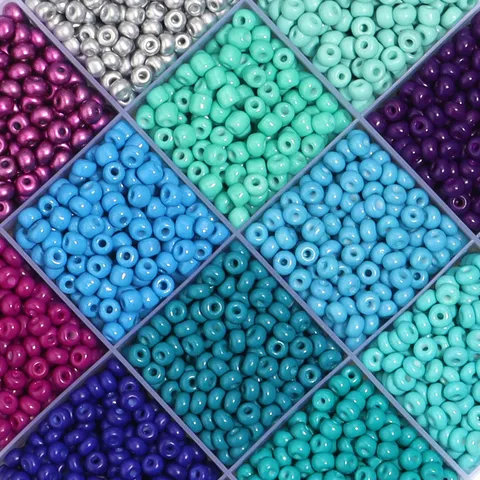 Round Glass Seed Beads Baking Painted Colorful Spacer Beads Loose Beads For DIY Bracelet Necklace Embroidery Jewelry Making Craft Accessories