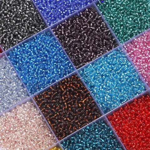 Silbereinzug Klare Glas Saatperlen Runde Lose Zwischenperlen Für Handgemachte DIY Armband Halskette Schmuckherstellung Bastelzubehör Großhandel