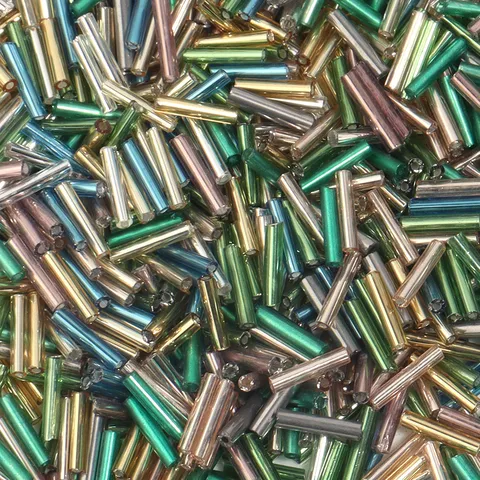 Silver Lined Glass Seed Beads Tubular Bugle Beads For DIY Jewelry Making Bracelet Embroidery Clothing Accessories Handmade Craft Material