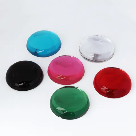Cabochon Dorso Piatto in Acrilico Tondo Cupola Chiaro Occhio di Gatto Liscio Finitura Gemma Patch Artigianato Fai da Te Accessori Gioielli