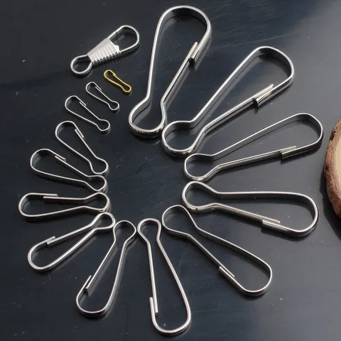 Metal Pear Shaped Clasp Hook Keychain Connector For Bag Hardware Accessories Luggage Hardware DIY Jewelry Making Connecting Clasp