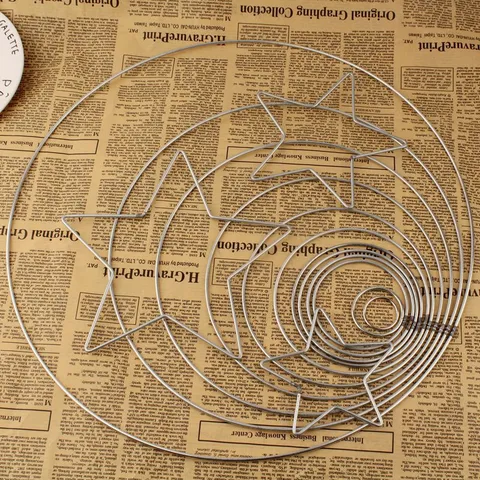 Metallreifen Für Traumfänger DIY Bastelbedarf Rund Sternform Eisenringe Makramee Blumenkranz Wandbehang Dekor