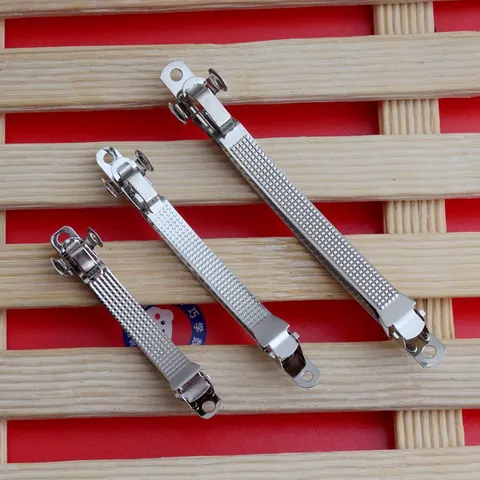 DIY Hair Bow Accessory Metal Spring Clip French Hair Clip Back Base Clip For Jewelry Making Hairpins Components Silver Electroplated