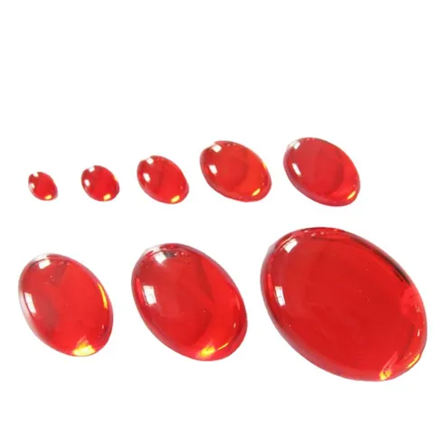 Red Acrylic Oval Flatback Rhinestones Transparent Smooth Cat Eye Cabochon Gems Craft Patches Jewelry Making Materials Handmade Accessories