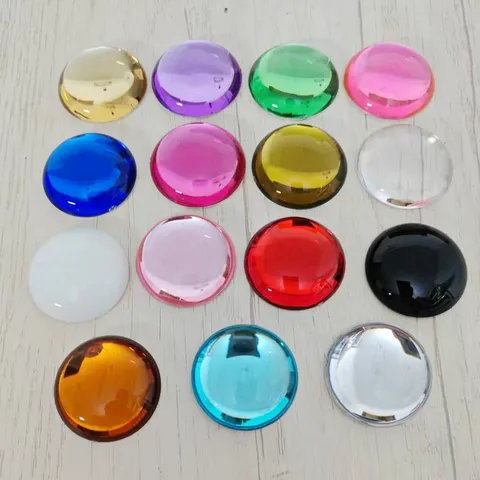 Acryl Halbrund Flache Rückseite Rund Kabochon Klar Katzenauge Edelstein Patches Materialien Für DIY Handgemachten Schmuck Handwerk Zubehör