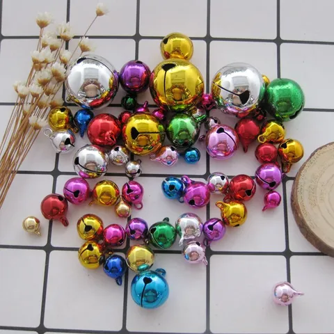 Multicolor Metal Small Bell Charms For DIY Jewelry Craft Making Pet Collar Dancing Decoration Glossy Paint Round Jingle Bells