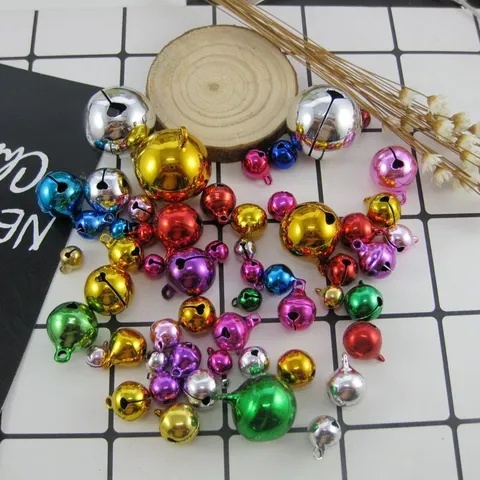 Multicolor Metal Small Bell Charms For DIY Jewelry Craft Making Pet Collar Dancing Decoration Glossy Paint Round Jingle Bells