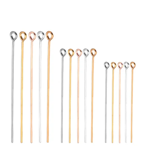 Metal Eye Pins For DIY Jewelry Making Electroplated Iron Connector Pins Various Sizes Mixed Colors For Handcraft Earrings Bracelets Necklaces Beading Finding Supplies