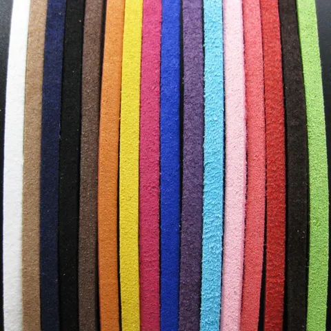 Double-Sided Flat Faux Suede Leather Cord For DIY Jewelry Making Materials Crafts Findings Dream Catcher Necklace Bracelet Braiding String Wrap Materials