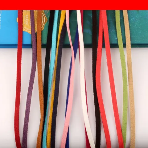 Double-Sided Flat Faux Suede Leather Cord For DIY Jewelry Making Materials Crafts Findings Dream Catcher Necklace Bracelet Braiding String Wrap Materials
