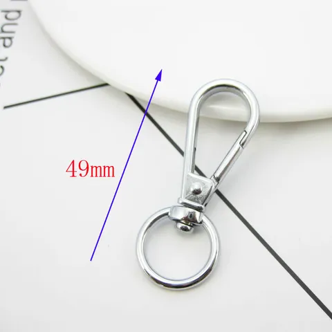 Fermoir Mousqueton en Alliage Porte-clés Crochets Pivotants Connecteur en Métal Chromé Boucle pour Sac Bricolage Fabrication de Bijoux Accessoires Matériel