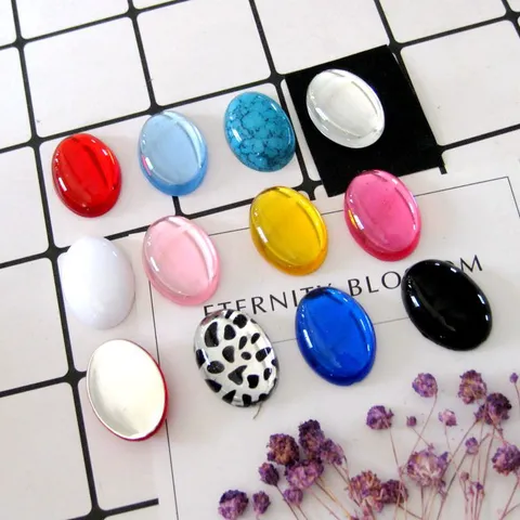 Strass Acryliques Ovales Plats 18x25mm Accessoires de Bijoux DIY Patchs de Pierres Précieuses pour l'Artisanat