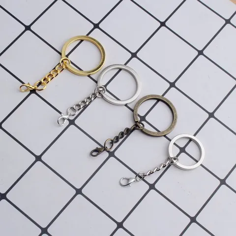 Parti Di Anello Portachiavi In Metallo Con Chiusura A Moschettone Catena Di Estensione Del Collegamento Per La Produzione Di Portachiavi Fai Da Te