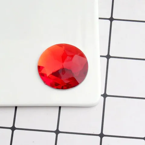 Strass a retro piatto sfaccettato in acrilico rosso rotondo cabochon gemma trasparente per artigianato fai da te scrapbooking accessorio per capelli ornamento decorazione materiale per la creazione di gioielli