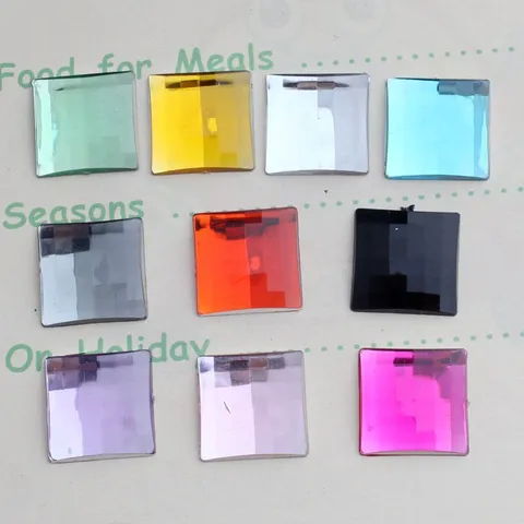 Quadratische Acryl Strasssteine Flache Rückseite Kristalle Facettierte Diamant Edelsteine Für DIY Basteln Handyhülle Kleidung Dekoration Scrapbooking