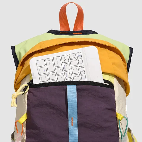 Große Kapazität Wasserabweisend Freizeit Reise Rucksack Kontrastfarbe Dopamin Spleißen Outdoor Wandern Bergsteigen Daypack Für Damen Herren