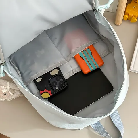 Zoete Nylon Schoolrugzak Voor Meisjes Schattige Cartoon Konijnenoren Student Rugzak Lichtgewicht Reistas Outdoor Tas Voor Dames