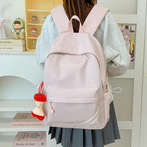 Casual Nylon Rugzak voor Dames Grote Capaciteit Schooltas voor Studenten Lichtgewicht Woon-werk Rugzak met Meerdere Zakken