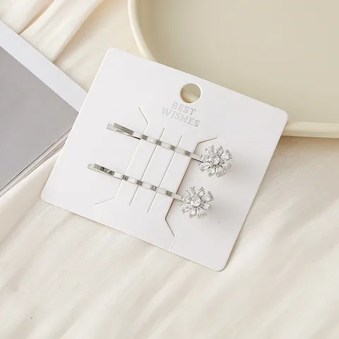 Pince à Cheveux en Métal Électroplaqué de Style Coréen Mode Strass Perle Artificielle Floral Cœur Planète Épingle à Cheveux pour Accessoires Cheveux Femme