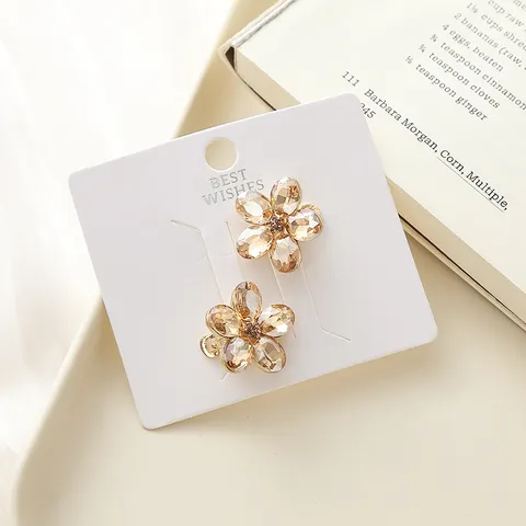 Sweet Zinc Alloy Rhinestone Puppy Flower Hair Clips For Women Shiny Animal Floral Side Bangs Clips Delicate Hair Accessories