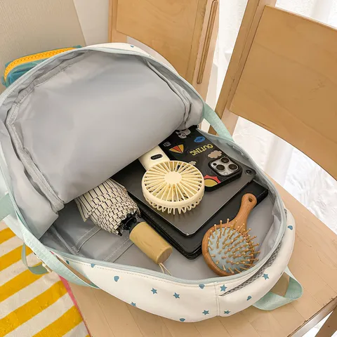 Nylon Sterren Patroon Rugzak Fris Zoet Student Schooltas Waterdicht Ademend Slijtvast Reizen Dagrugzak Voor Tiener Meisjes Vrouwen