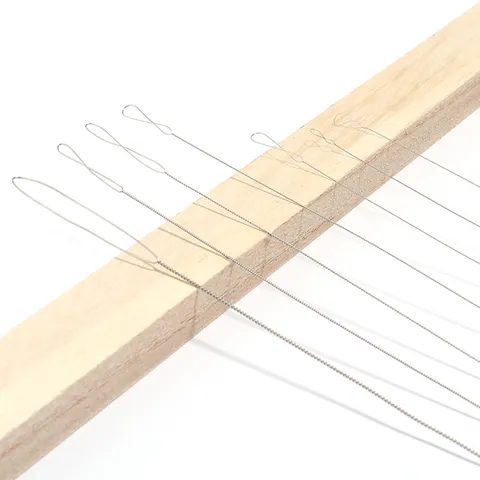 Stainless Steel Big Eye Beading Needles Set With Clear Storage Tube Large Opening Folding Beading Needles DIY Jewelry Craft Making Tools