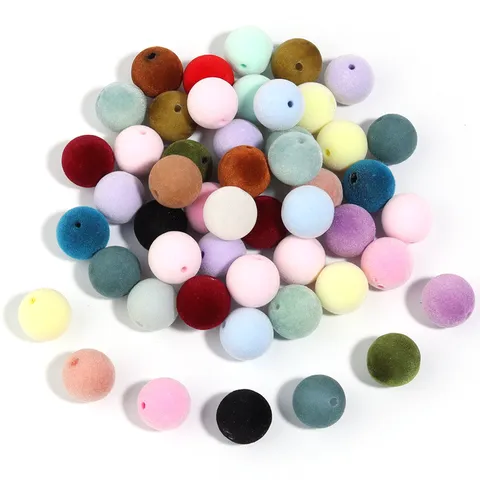 Perles Rondes Imprimé Léopard en Flocage pour Création de Bijoux DIY Chaîne de Téléphone Porte-clés Bracelet Accessoires de Mode Automne Hiver