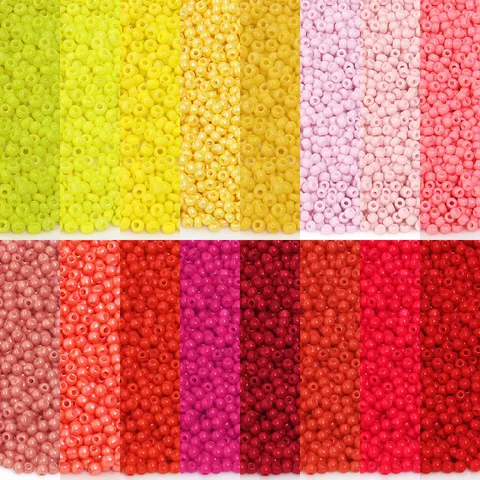 Perles de Rocaille en Verre Rondes Peintes au Four Perles en Vrac pour Fabrication de Bracelets Colliers Bricolage Perles Colorées Artisanat