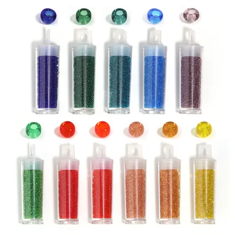 Perles de Rocaille en Verre Transparent Couleur de Bonbon Perles en Vrac pour la Fabrication de Bijoux DIY Bracelet Collier