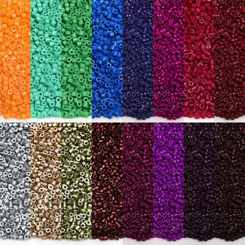 Perles de Rocaille Tubulaires Opaques Multicolores Perles en Vrac pour Bracelet Collier DIY Fabrication de Bijoux Matériel