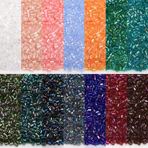 Perles de Rocaille en Tube de Verre Pour la Fabrication de Bijoux Faits Main Bricolage Matériaux d'Artisanat Perles en Vrac Pour Accessoires de Décoration de Vêtement