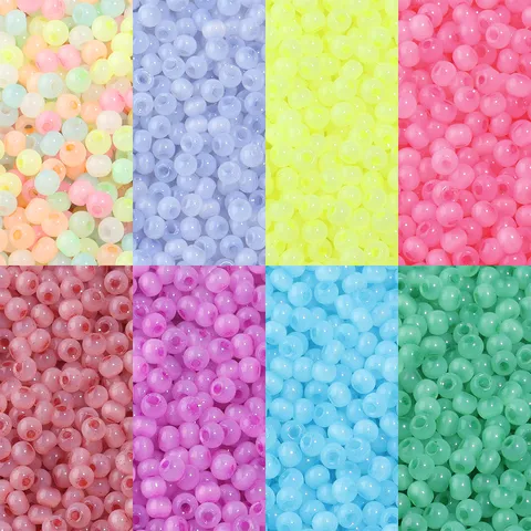 Perles En Vrac En Vetre Lumineuses Colorées Œil de Chat Perles De Rocaille Rondes Lisses Perles Intercalaires En Glaçure Colorée Pour Bricolage Artisanat Fabrication De Bijoux Accessoires