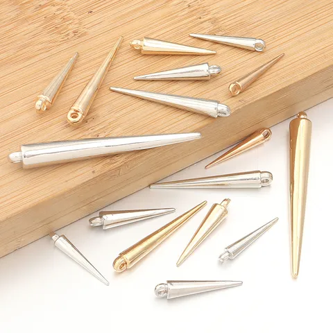 Spearhead Cone Pendants Electroplated Plastic DIY Jewelry Making Findings For Necklace Phone Charms Clothing Accessories