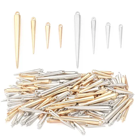 Spearhead Cone Pendants Electroplated Plastic DIY Jewelry Making Findings For Necklace Phone Charms Clothing Accessories