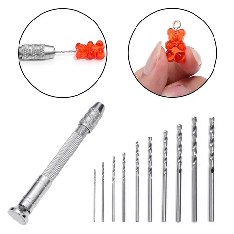 Snelsnijstaal Handspiraalboor Handboor Set Precisie Handmatige Gatenponser Gereedschap Voor DIY Hars Kristal Sieraden Knutselen